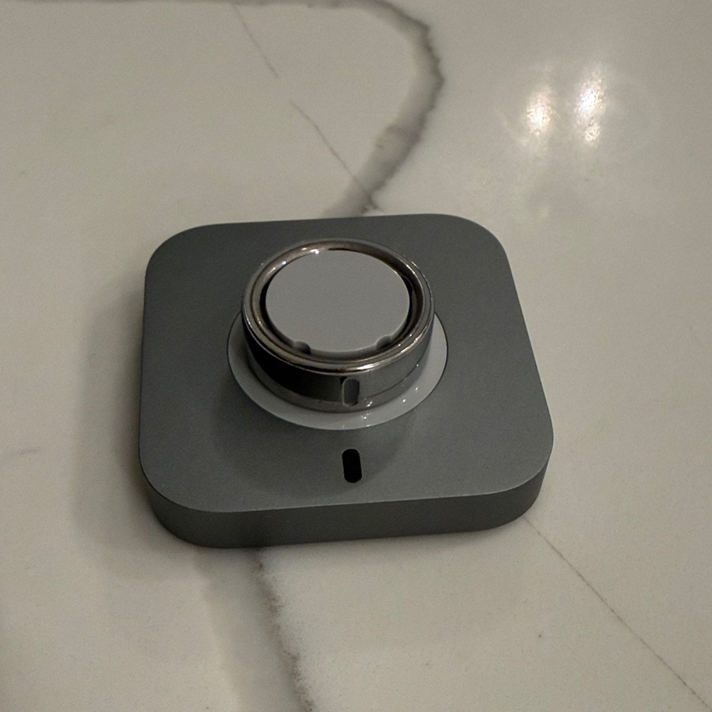 Oura Ring Gen 4 Size 8 Silver Ring on Charging Base